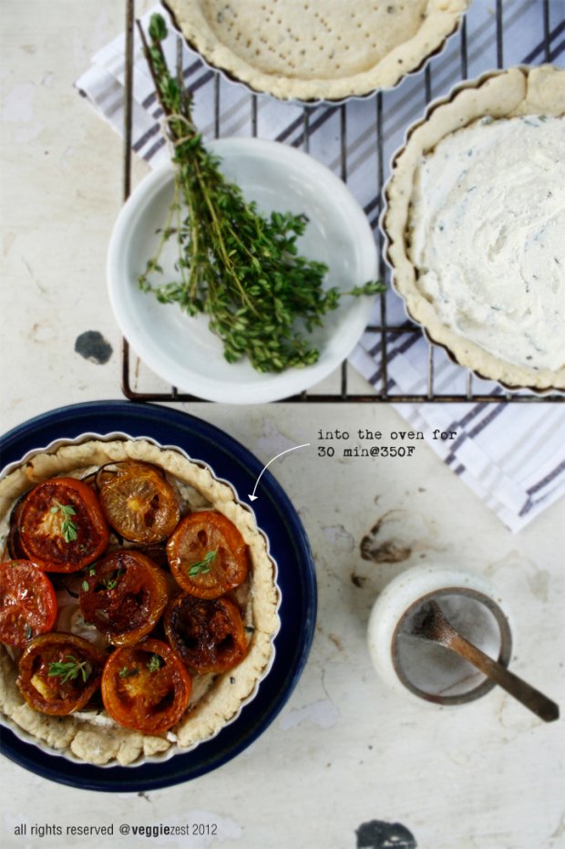 Tomato Onion & Ricotta Tart
