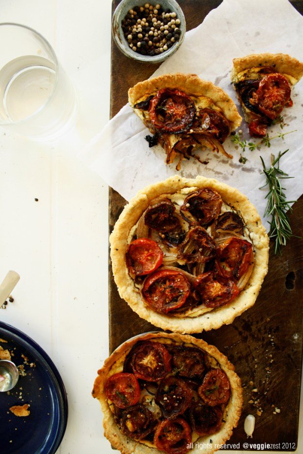 Tomato, Onion & Ricotta Tart