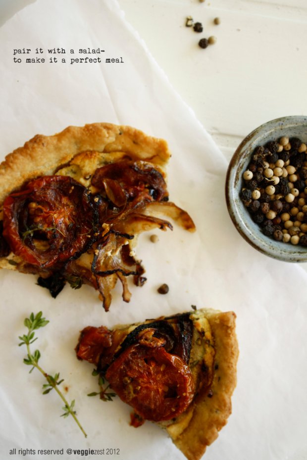 Tomato, Onion & Ricotta Tart