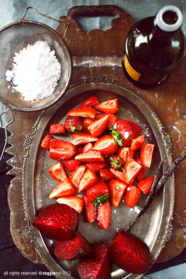 Strawberry upside down cake