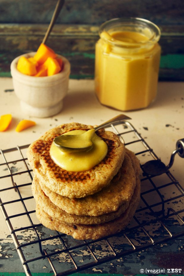 mango curd pancake