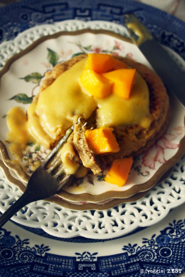 mango curd pancake